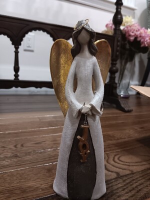 Vintage JOY Angel Resin Figurine 10 Inches