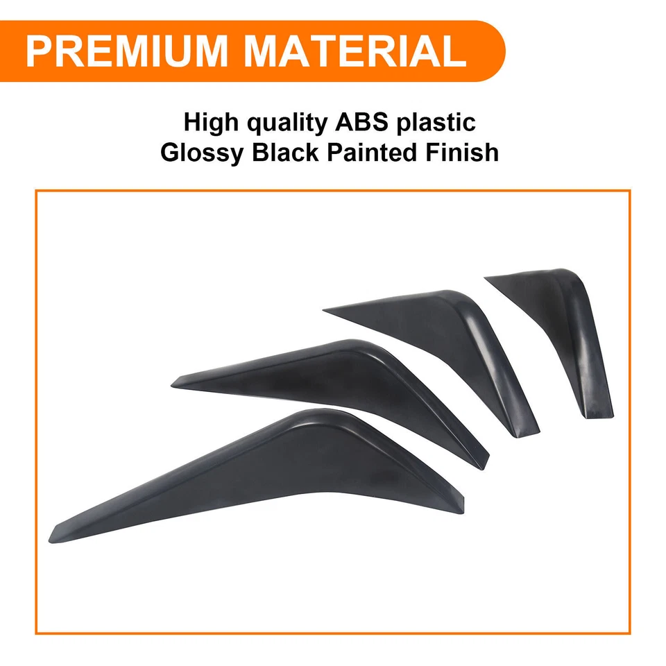 For Chevrolet Corvette C7 2014-2019 Rear Bumper Air Diffuser Fin Body Kit Foto 3 de 4