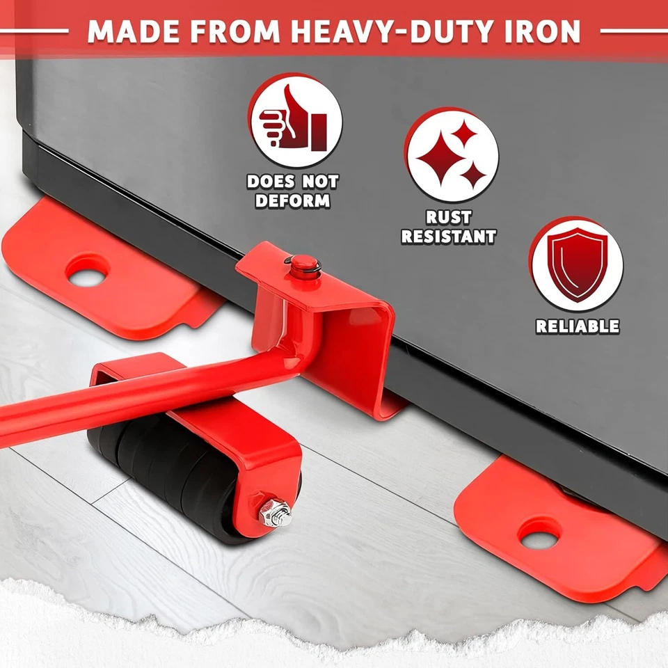 Heavy-Duty Furniture Moving Sliders Set Up to 220lb Smooth Glide|Protects Floors - Image 4 of 4