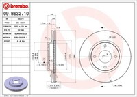 Brembo 2 Bremsscheiben BelüFtet 280 Mm (09.B632.10) | Bremsscheibenset,