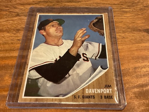 1962 TOPPS #9 JIM DAVENPORT-3--GIANTS-- VG - Picture 2 of 3