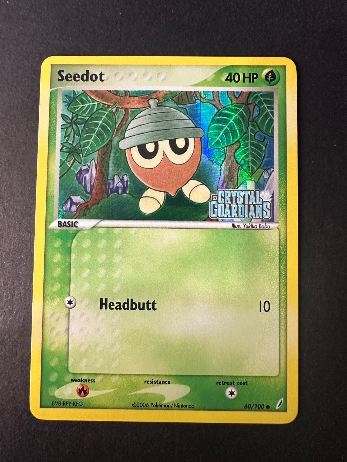 Pokemon - Seedot 60/100 Reverse Holo Stamped - EX Crystal Guardians NM
