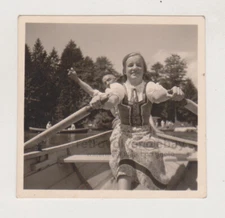 Beautiful Maiden Lost in the Joy of Paddling Unusual Snapshot Abstract Old Photo