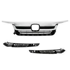 Front Bumper Grille For 2019 2020 2021 Honda Pilot Grill W Chrome Molding Trim