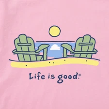 XL NWT Women's Life is Good Beach Adirondacks Pink High-Low Crusher Tank