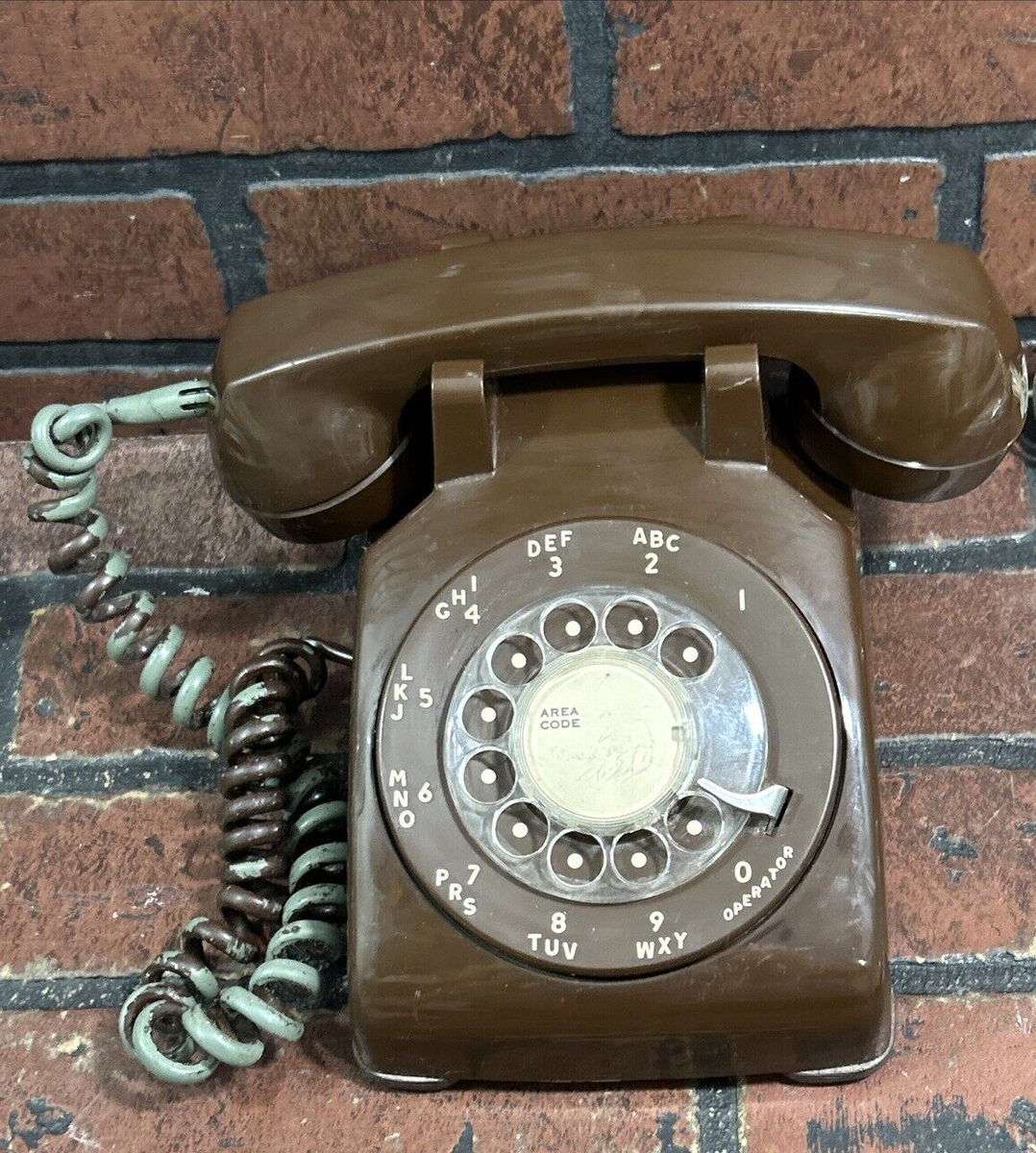 Vintage Rotary Dial Telephone Chocolate Brown Model TSC-SLR | eBay