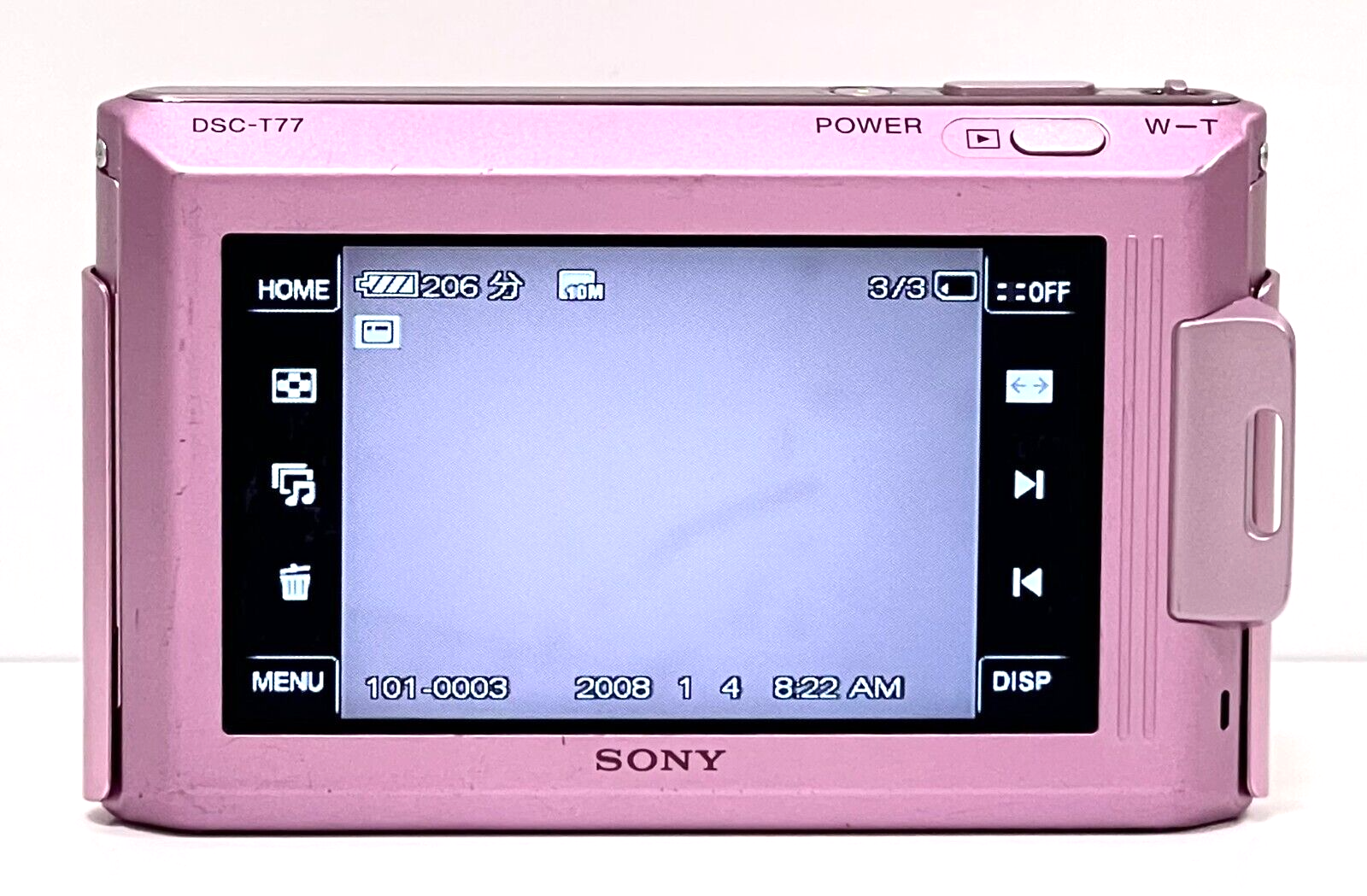 EXC+5] SONY Digital Camera DSC-T77 Rare Pink Cyber Shot 4.0x 