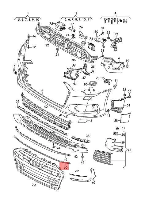 Genuine AUDI A6 Avant S6 quattro 4A2 4A5 Spoiler Selenite Silver 