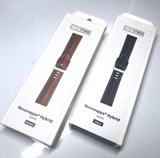 Samsung Novonappa Hybrid Band 22mm Black  Brown Strap Set Genuine OEM