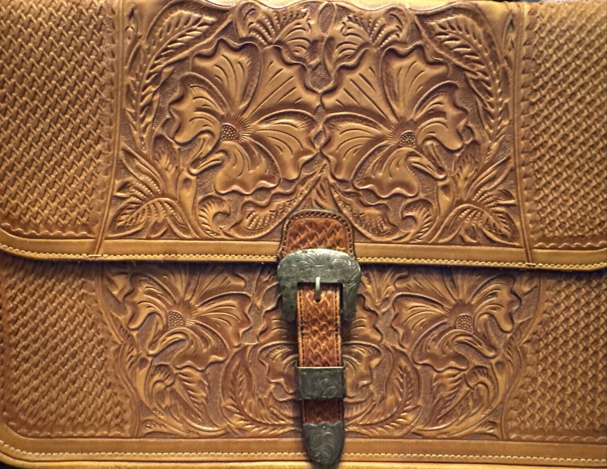 VOGT - Gorgeous Hand Made Tooled LEATHER Vintage Old Mexico