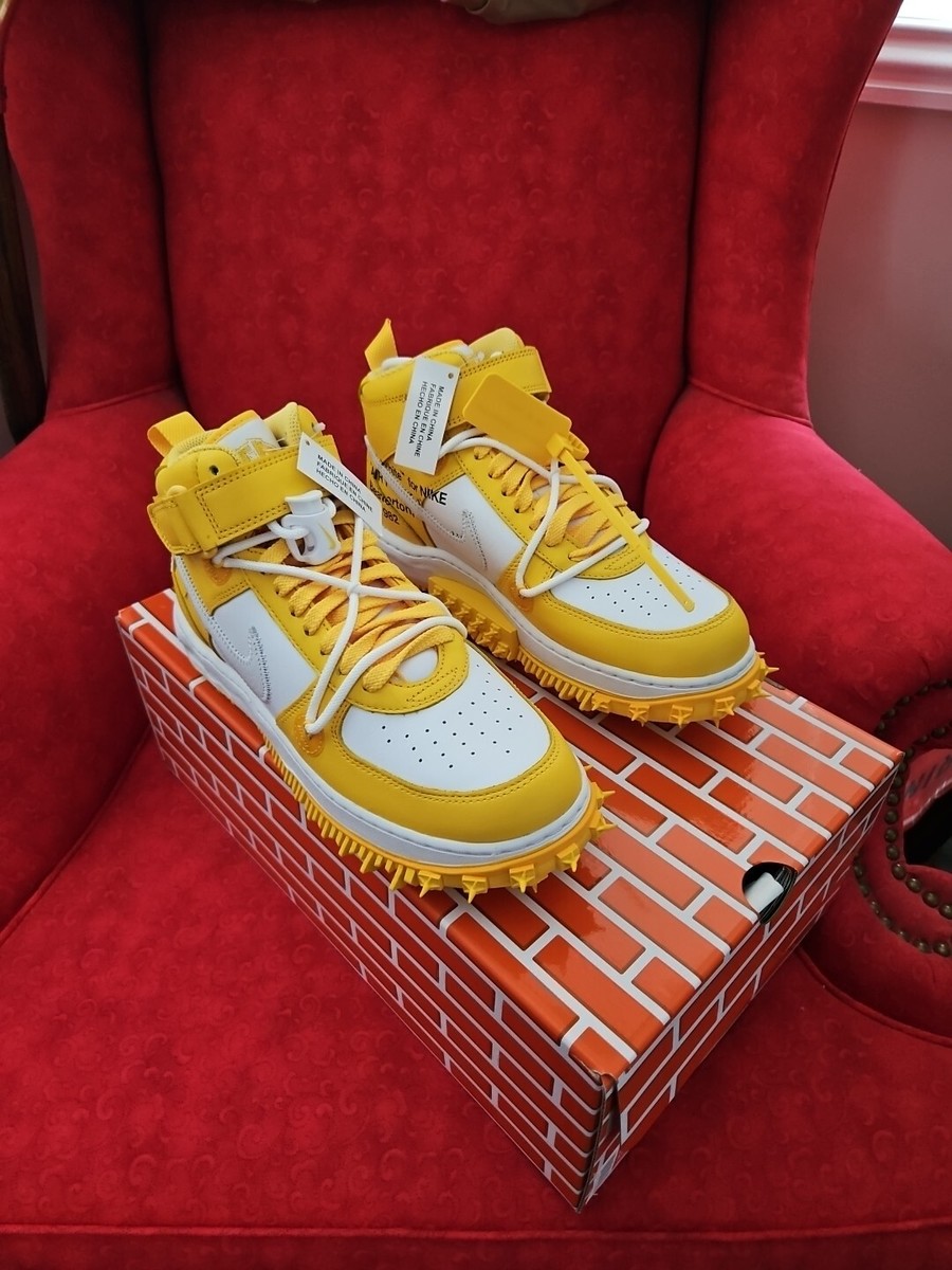 Size 8.5 - Air Force 1 Mid SP Leather X Off-White Yellow Size 8.5 - Air Force 1 Mid SP Leather X Off-White Yellow