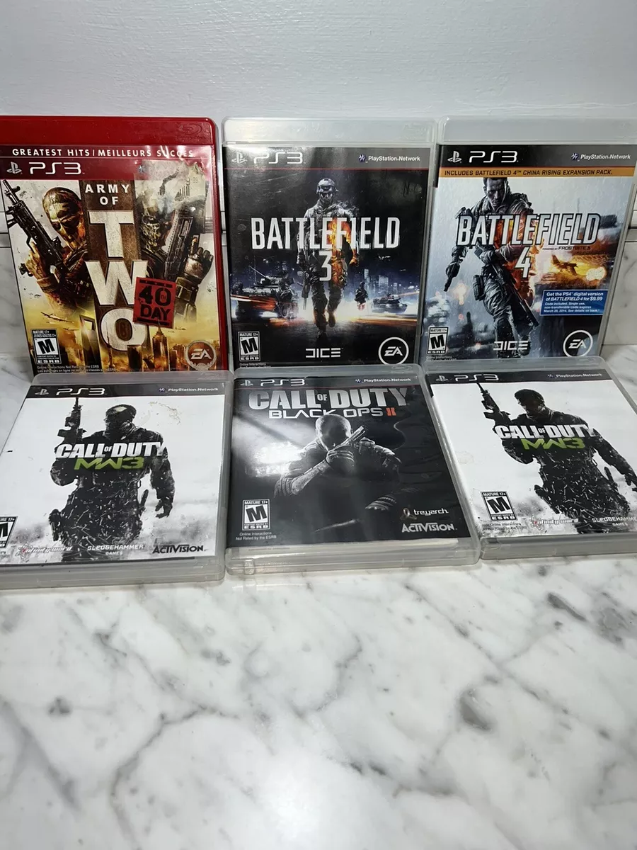 PS3 Games Lot Of 6 Battlefield 1 2 Army Of Two COD Black Ops 2 2 COD MW3