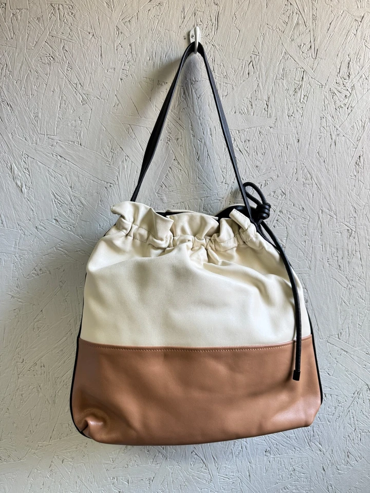 Bolso de Mano 3.1 PHILLIP LIM Origami Cordón Cuero de Cordero + Bolsa para el Polvo Negro/Beige/Tostado Foto 4 de 4