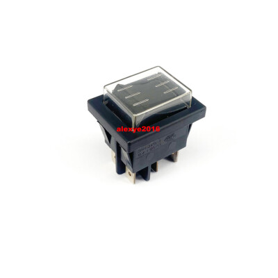 1PCS DEFOND DRH-2415-3 Switch 6 Pins 2 Positions Black with Waterproof Cover 