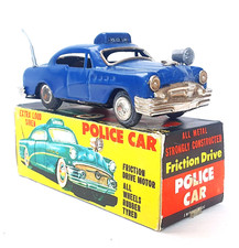 Empire Made HK BUICK SUPER MODEL 52 SEDAN POLICE Friction Tin Toy Car MIB 56