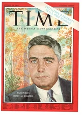 Andover's John M. Kemper 1962 Time Cover 1 Original Page To Frame