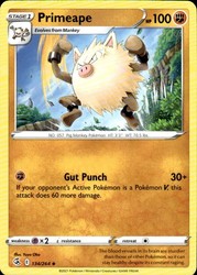Primeape 134/264 Fusion Strike Uncommon Pokemon TCG