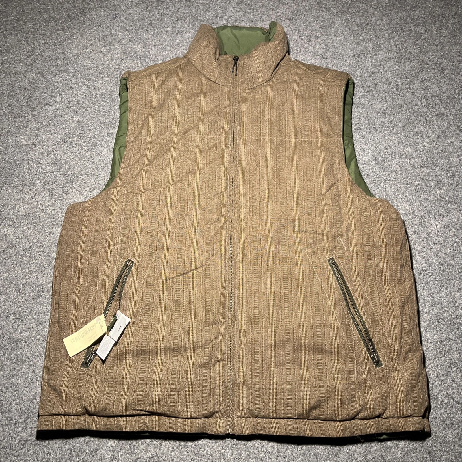 Vintage 90s Eddie Bauer Puffer Vest Mens Large Reversible Goose Down Full Zip