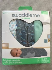 SWADDLE ME By Ingenuity Original 100% Cotton 1.0 TOG 3-6m 14-18lb 3pk New