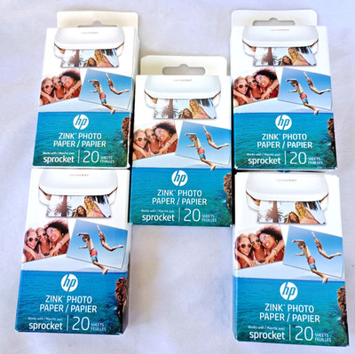 HP Sprocket Zink Photo Paper 2x3'' for HP Sprocket Photo Printers, 100 Sheets