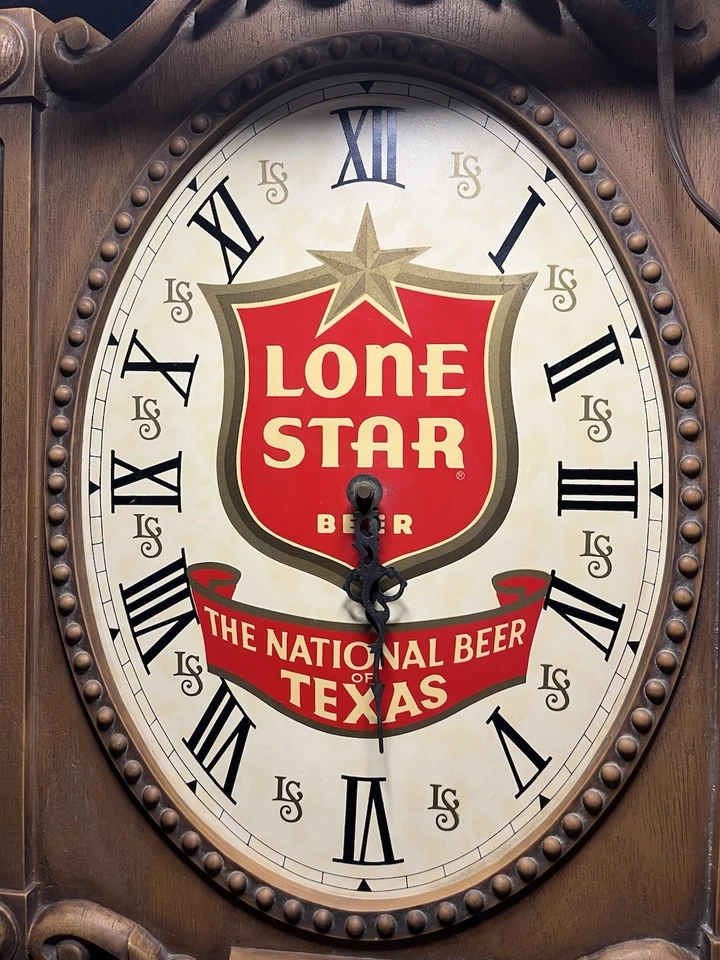 Reloj Iluminado Lone Star Brewing Co. De Colección Raro Foto 3 de 4