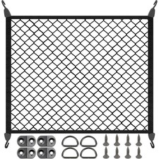 Elastic Stretch SUV Cargo Net 31.2" x 24" Adjustable to 62.4" x 48" Storage Net