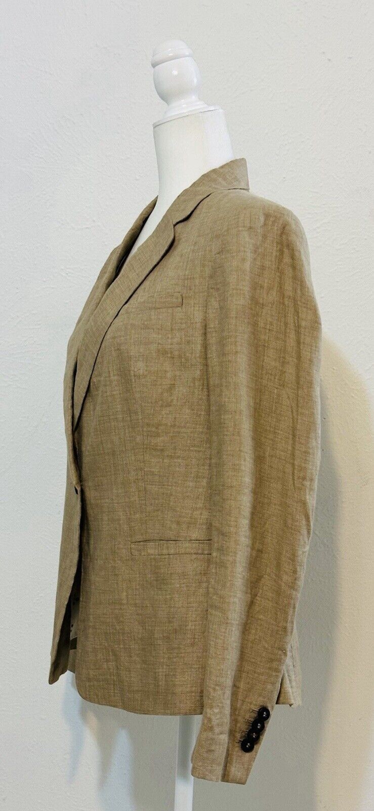 Zara Basic Collection Size M Linen Lined Jacket B… - image 4