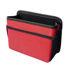 Car Trash Can, Foldable Waterproof Leather Trash Bin Garbage Organizer, Red