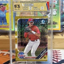 2019 Bowman Chrome Alec Bohm/50 Prospect Gold Shimmer HGA 9.5 #BCP-2