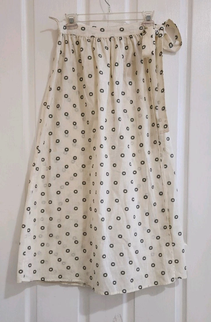 LOFT Beach XS Wrap Maxi Skirt Linen Cotton Summer Tie Waist NWOT