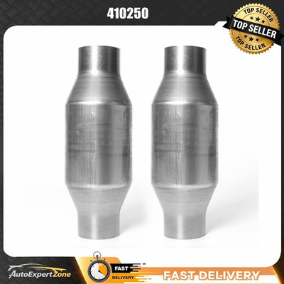 #ad #ad 2PCS 2.5quot; Universal High Flow Performance Catalytic Converter Racing Cat 410250 $38.88