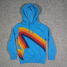 ALDI GEAR Hoodie Unisex Small Blue Teal Hooded Sweatshirt Kangaroo Pocket