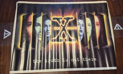 Akte X Die Wahrheit ist da draußen Logo 1995 vergriffen Poster 23 x 35 GB Poster - Bild 1 von 4
