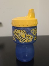 Vintage Playtex 1999 Toddler Big Sipster Sippy Cup Blue Yellow Space Rocket Alie