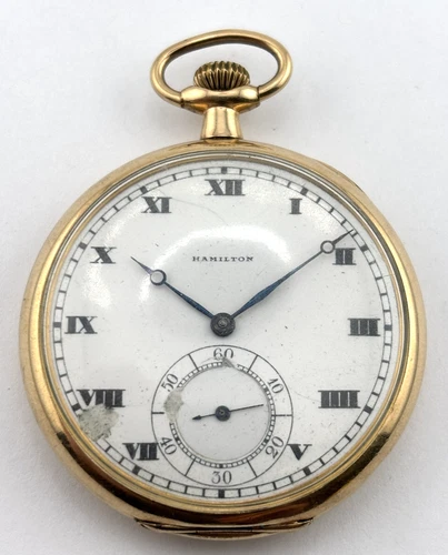 Hamilton 1918 Antique Mechanical Pocket Watch  17J  12s  1848625 NON-WORKING