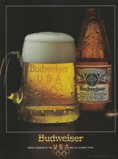 1984 Budweiser Beer Ad Olympics Anheuser Busch Vintage Magazine Advertisement 84