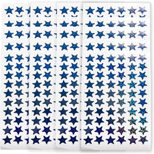 Blue Holographic Glitter Star Stickers, 1200Pcs