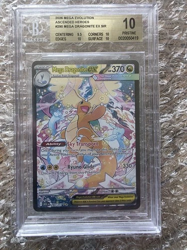 BGS Beckett Pristine 10 Mega Dragonite SIR ex 290/217 Me: Ascended Heroes