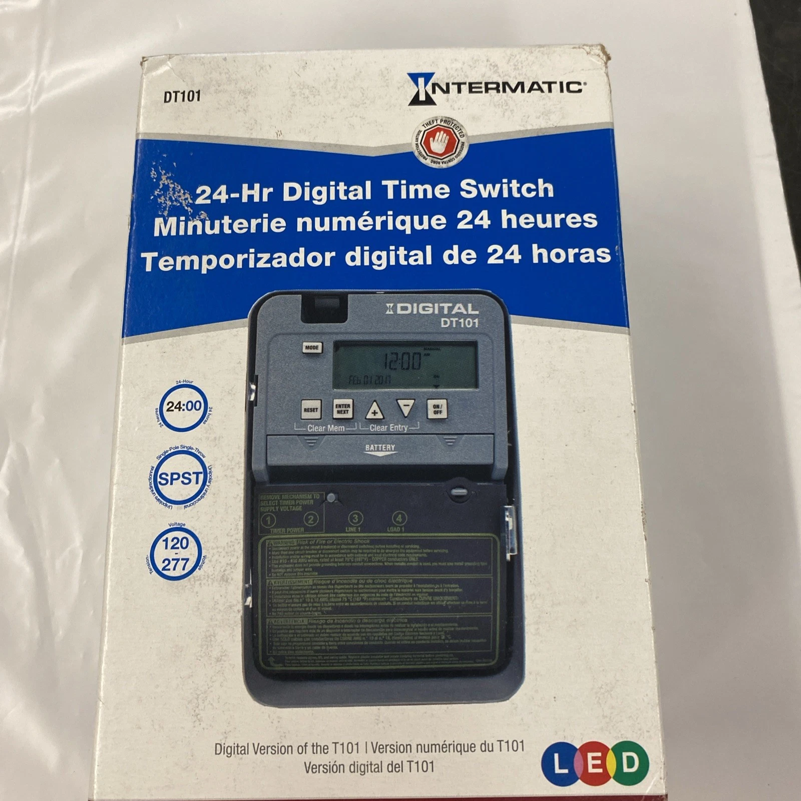 Intermatic DT101 24 Hour Digital Time Switch New