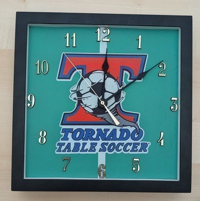 Original Tornado Tischfussball-Uhr. Tornado foosball clock. Selten! Top. 