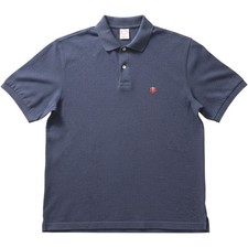 Brooks Brothers 1818 Performance Polo Large Blue Heather Original Fit Red Logo