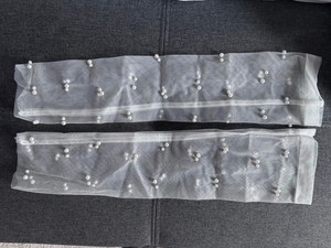 Womens Removable Wedding Long Wrist Gloves Like Band 18 inches