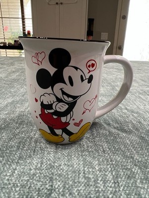 Disney Mickey and Minnie Mouse  Ceramic Mug with Black Heart Interior