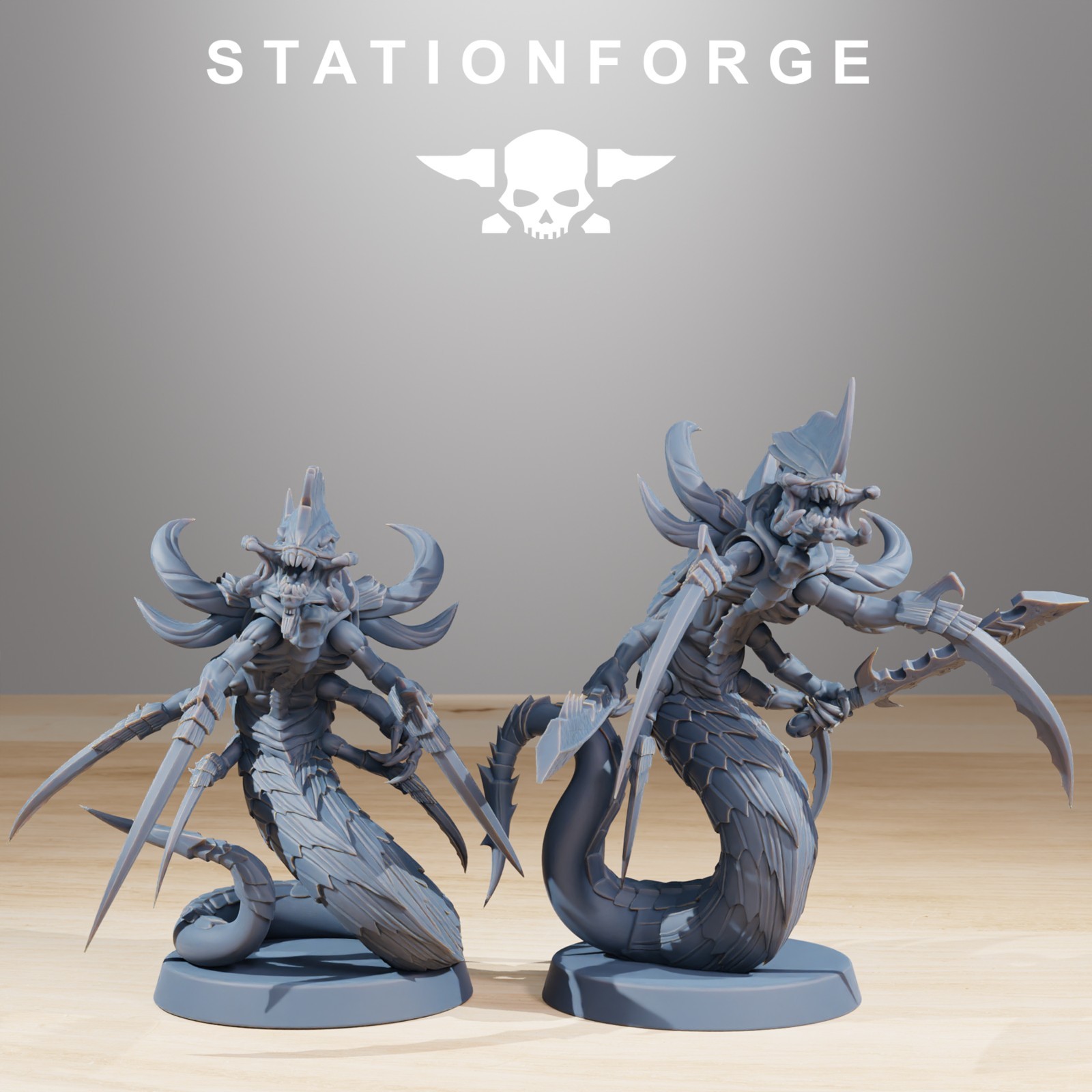 Station Forge Miniatures Xenarid Serpents Sci Fi Grim Dark Wargame Proxy Figure foto 3