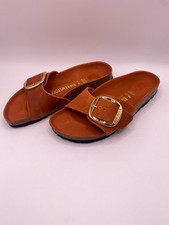 Birkenstock Womens Madrid Big Buckle Burnt Orange Oiled Leather Sz 38/7.5
