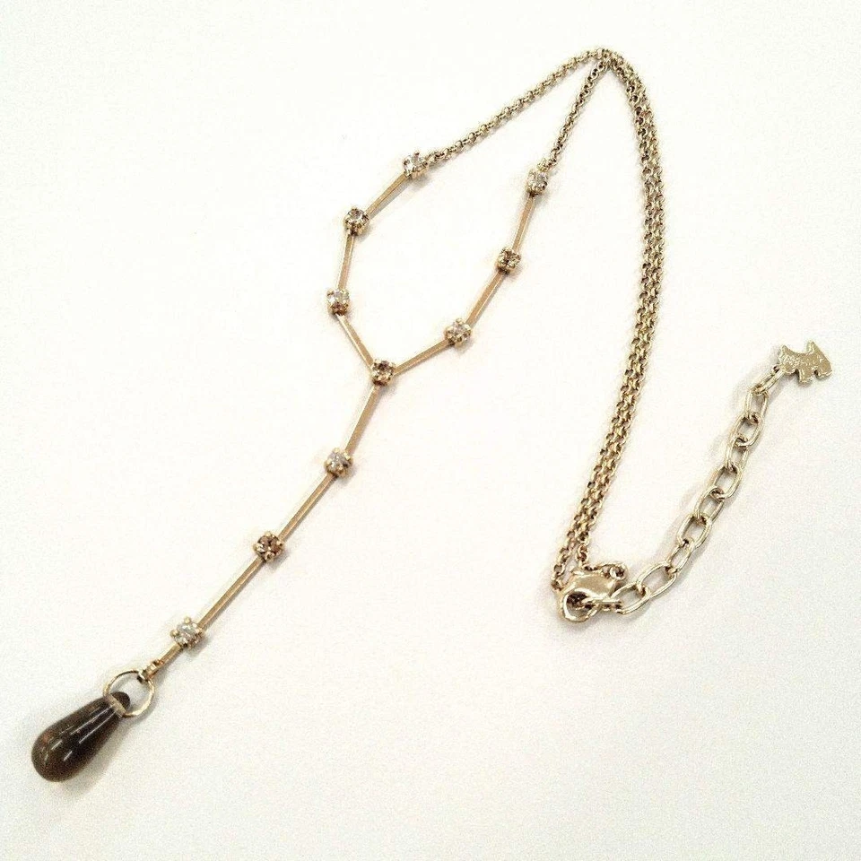 Excellent+++ collier en or AGATHA en forme de Y avec pendentif goutte - Photo 3/4