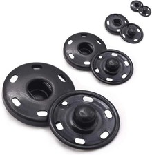 55 Sets Sew-On Snap Buttons Metal Snap Fastener Durable Press Studs Buttons for