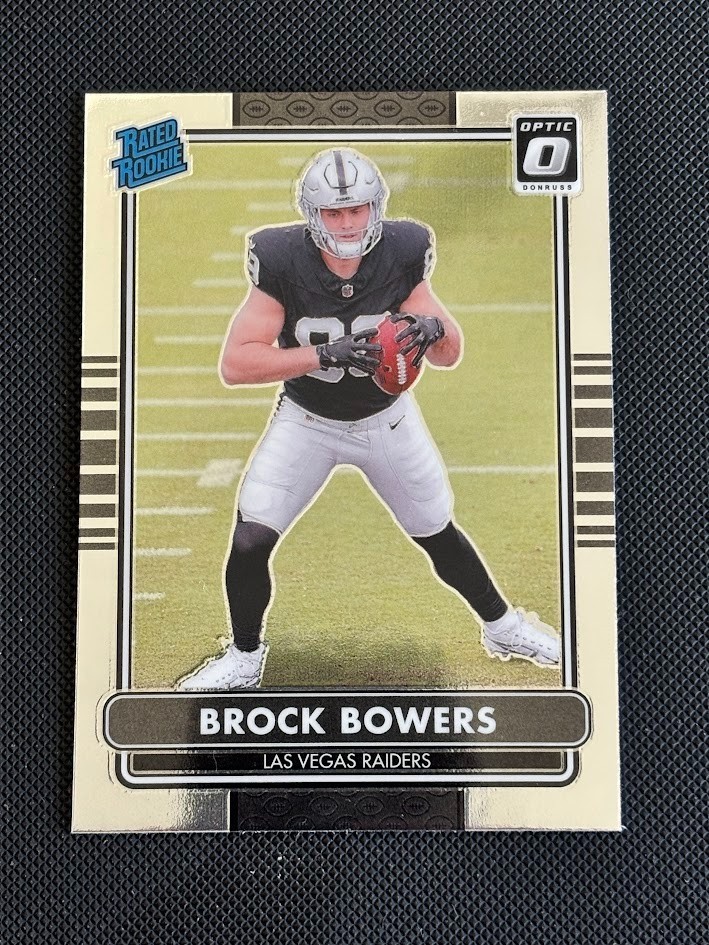 Brock Bowers 2024 Panini Donruss Optic Retro Series Rated Rookie #7 RC Base