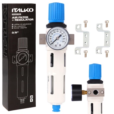ITALKO 1/2" Druckluft Wartungseinheit Wasserabscheider Druckminderer Filter Kompresor