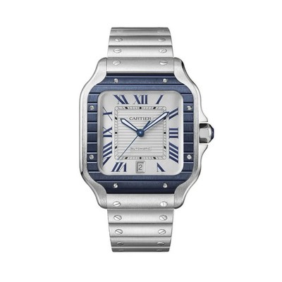 Cartier WSSA0047 Santos de Cartier Stainless Steel Watch Large Full Set